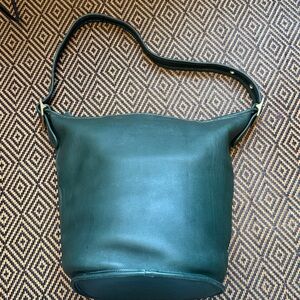 Vintage Coach XL Duffle Sac 9085 BOTTLE GREEN with brass